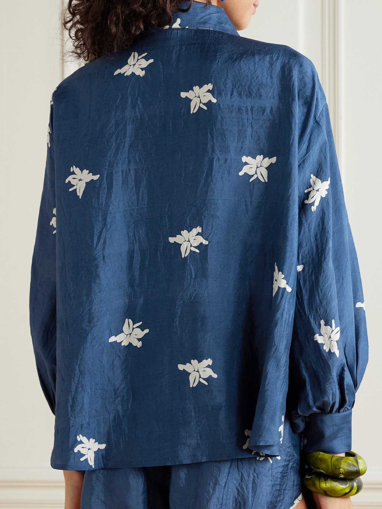Alix Of Bohemia Emery Floral-print Silk Shirt