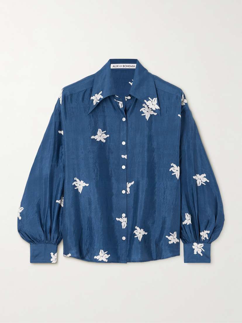 ALIX OF BOHEMIA Emery Floral-print Silk Shirt
