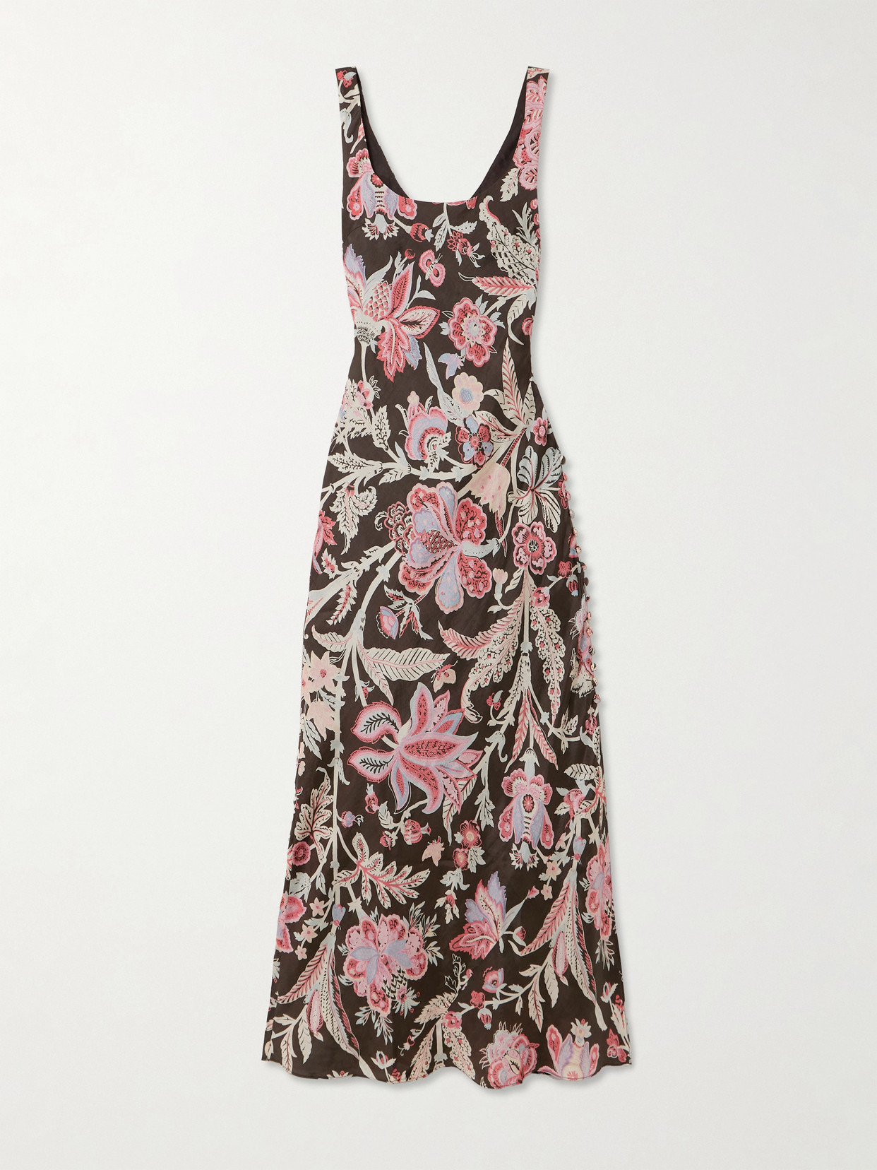 Alix Of Bohemia Adele Floral-print Silk Maxi Dress In Multi