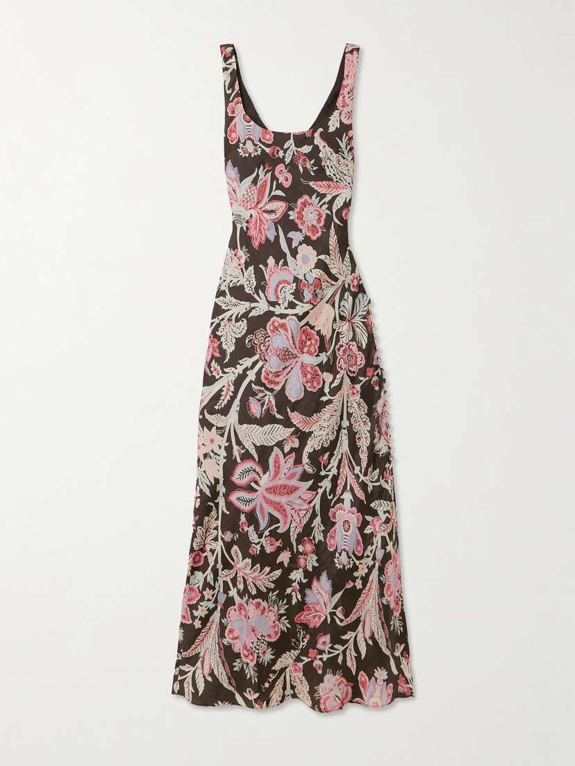 ALIX OF BOHEMIA Adele Floral-print Silk Maxi Dress
