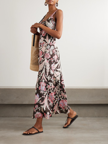 Alix Of Bohemia Adele floral-print silk maxi dress