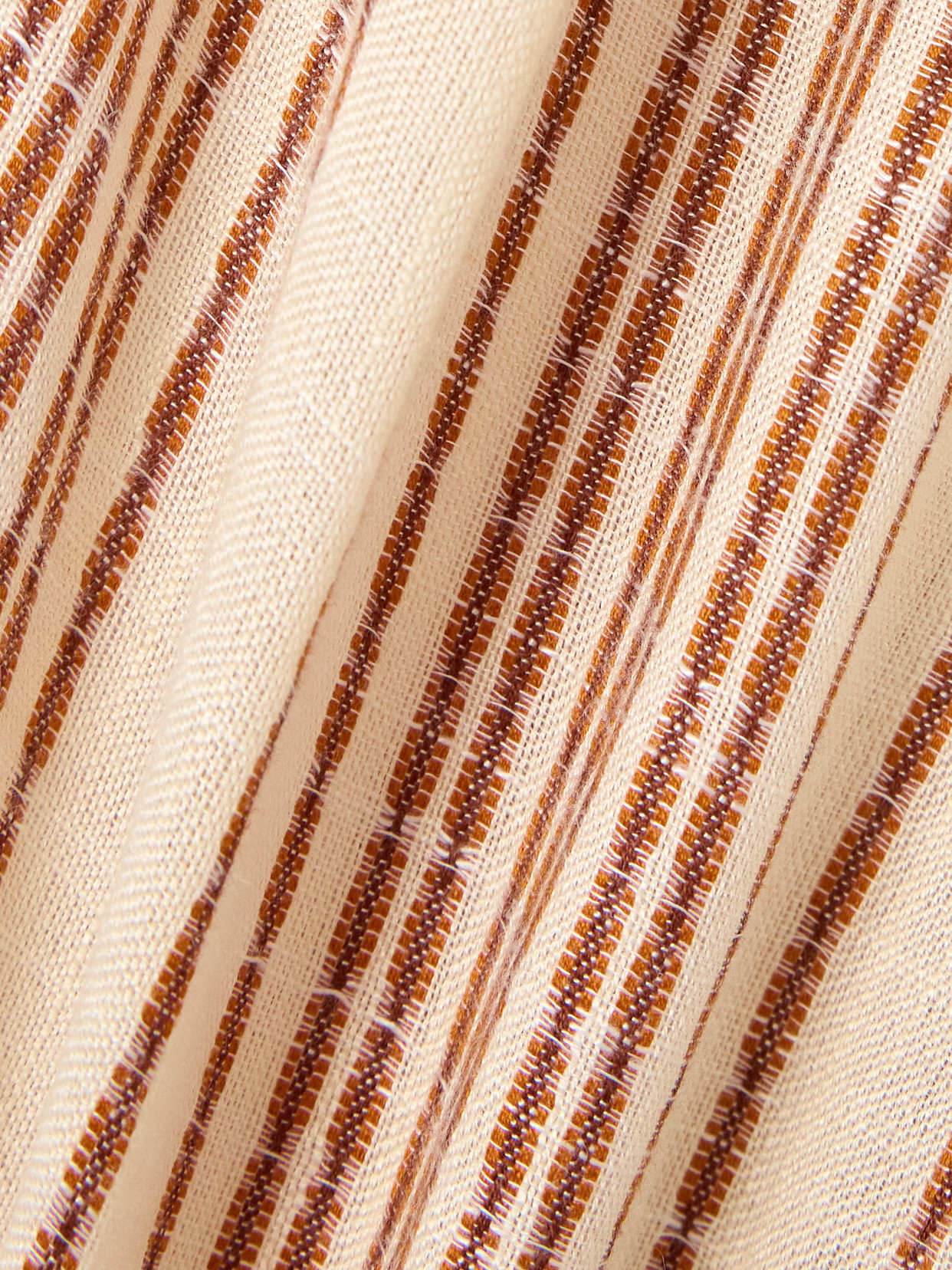Alix Of Bohemia Diana Penny Striped Linen-jacquard Straight-leg Pants In Neutral