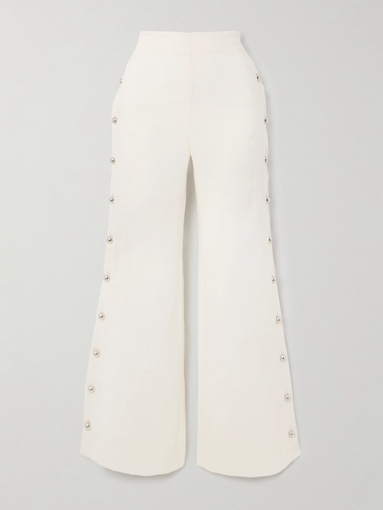 Alix Of Bohemia Holland Linen Wide-leg Pants In White