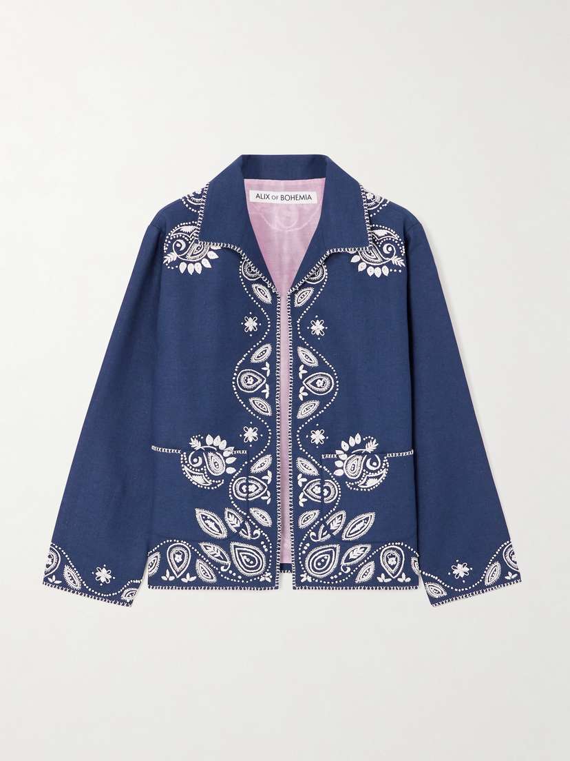 ALIX OF BOHEMIA Francis Harbor Embroidered Silk Jacket