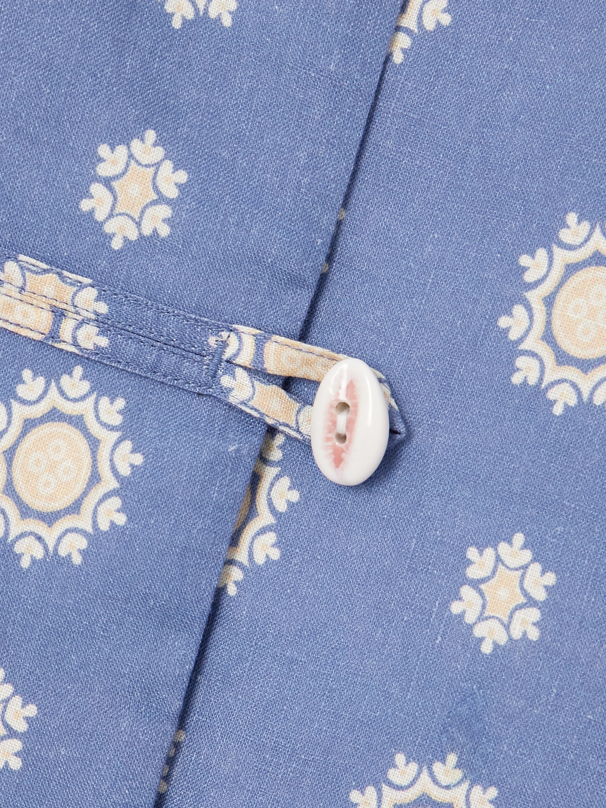 Alix Of Bohemia Printed Linen Jacket In Blue