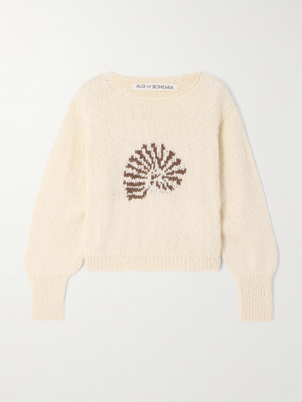 Alix Of Bohemia Leigh Jacquard-knit Cotton Sweater