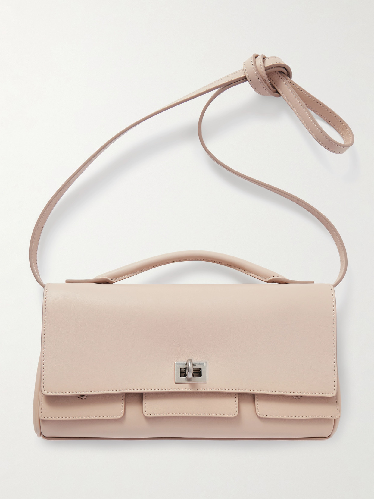 Balenciaga Bel Air Small Leather Shoulder Bag In Neutral