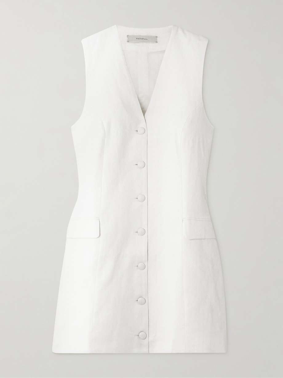 eloise sleeveless linen mini dress