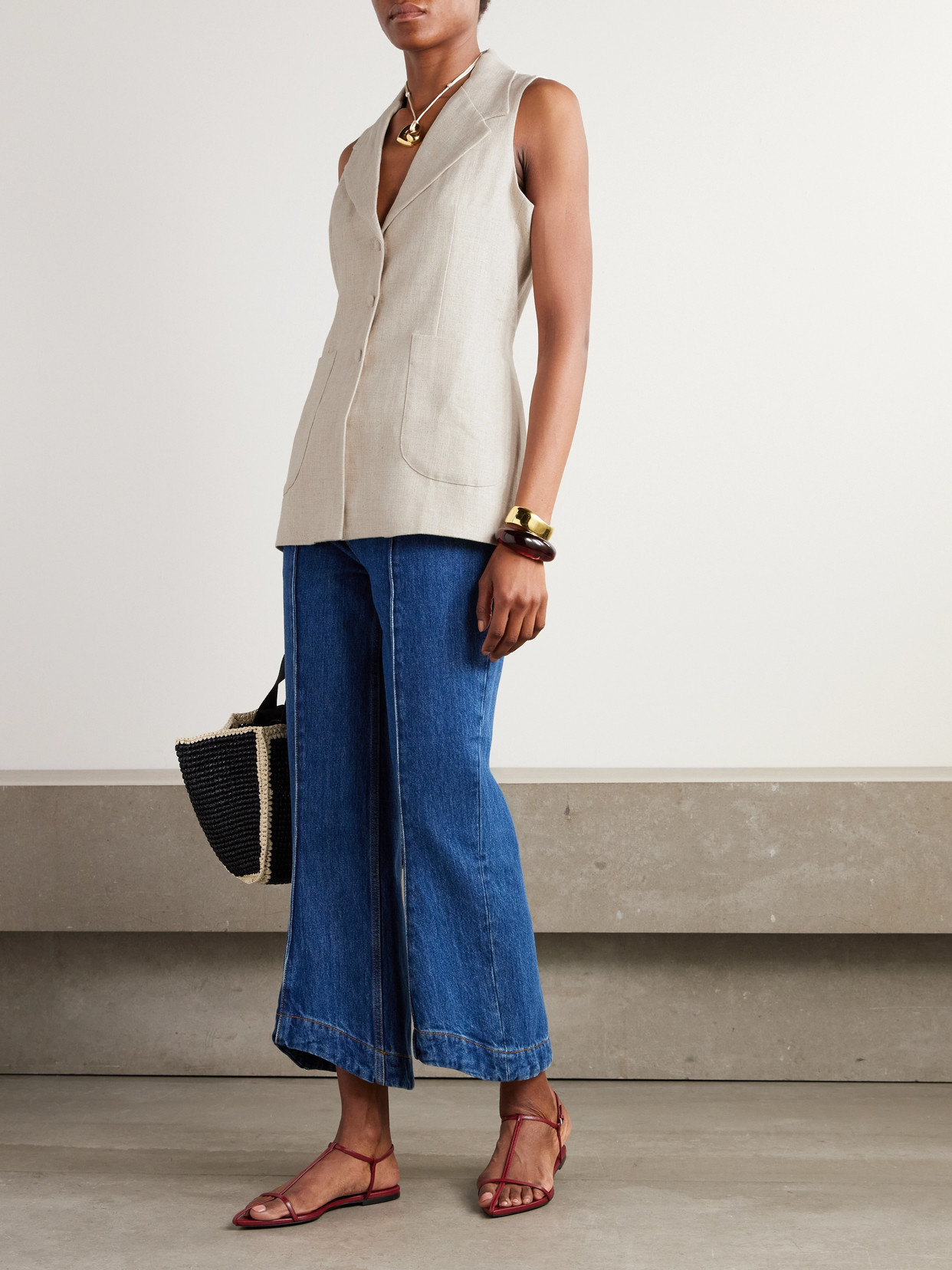 FAITHFULL JOSETTE LINEN VEST