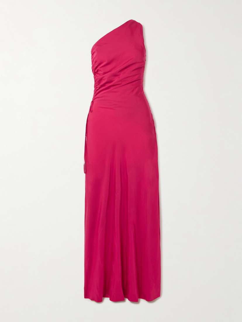 Faithfull Laureles One-shoulder Ruched Tencel™ Lyocell Maxi Dress