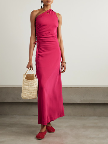 Faithfull Laureles one-shoulder ruched TENCEL™ Lyocell maxi dress