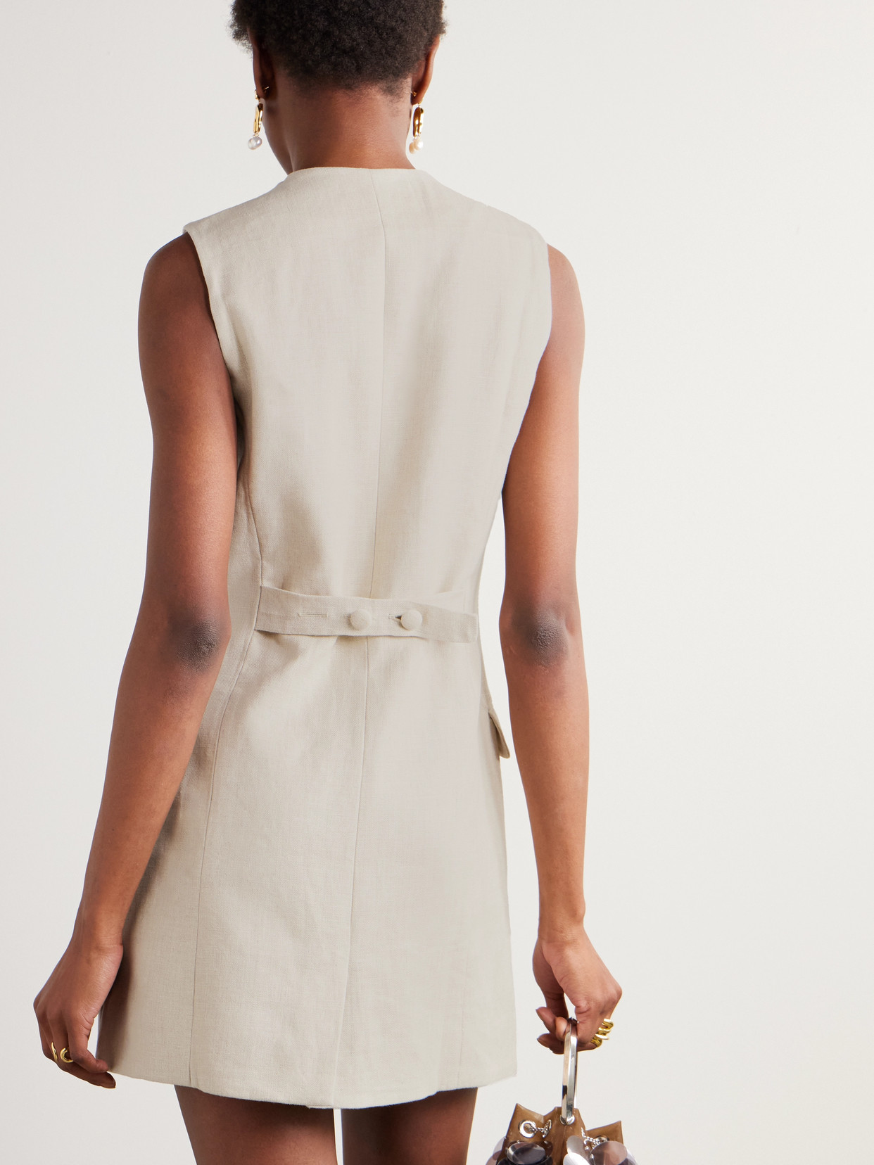 FAITHFULL JANE LINEN MINI DRESS
