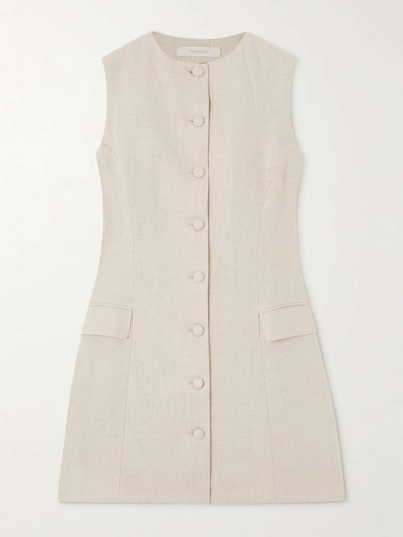 Faithfull Jane Linen Mini Dress