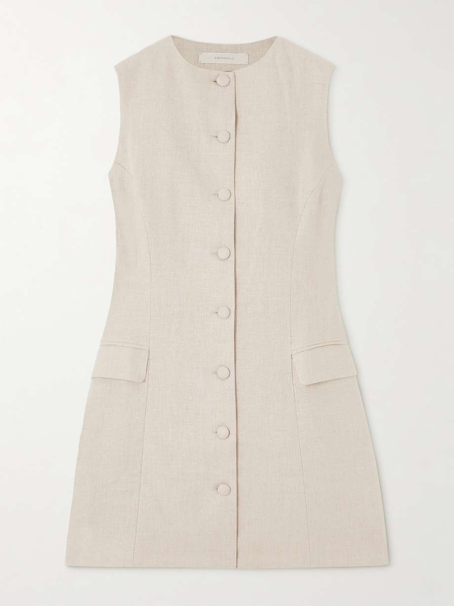 jane linen mini dress