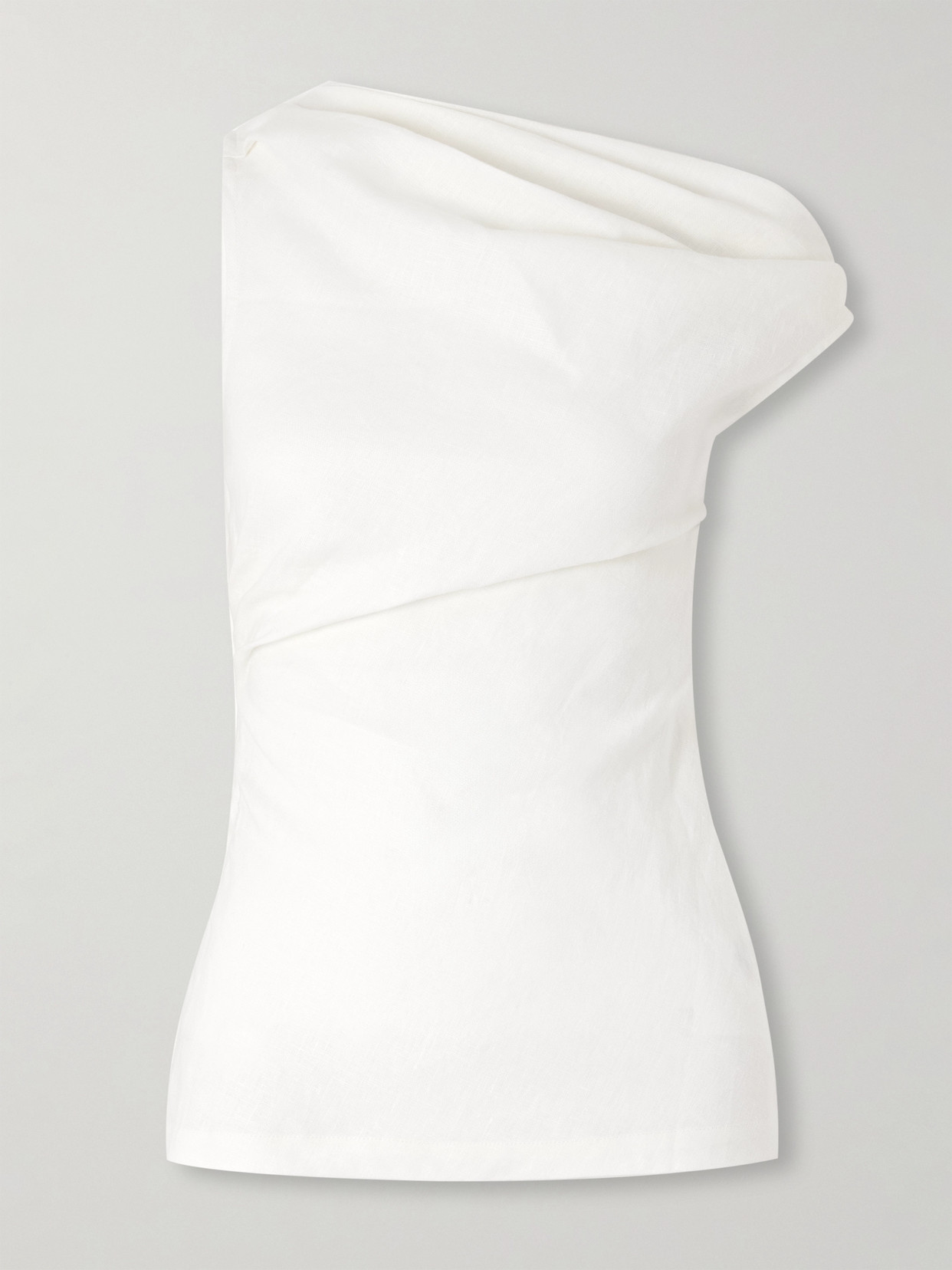 Faithfull Suis Off-the-shoulder Draped Linen Top