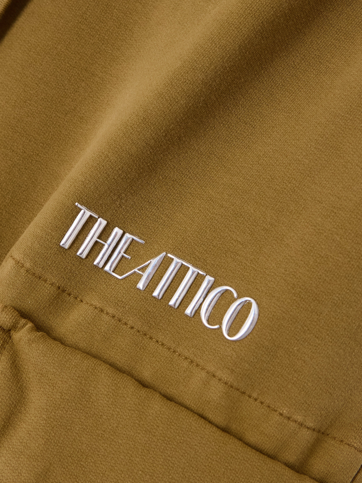 Attico Embellished Stretch-cotton Jersey Wide-leg Cargo Pants