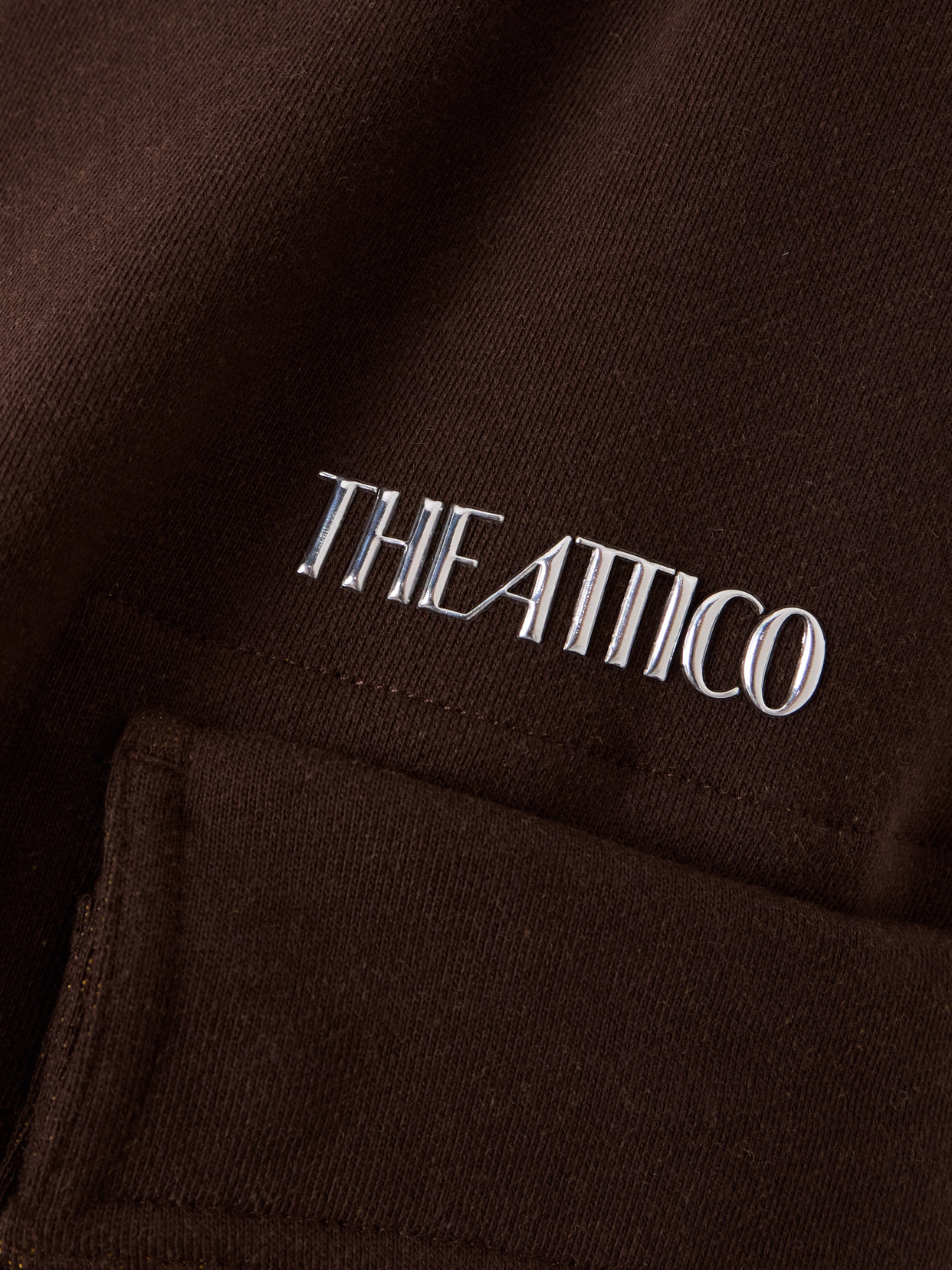 Attico Appliquéd Stretch-cotton Jersey Wide-leg Cargo Pants
