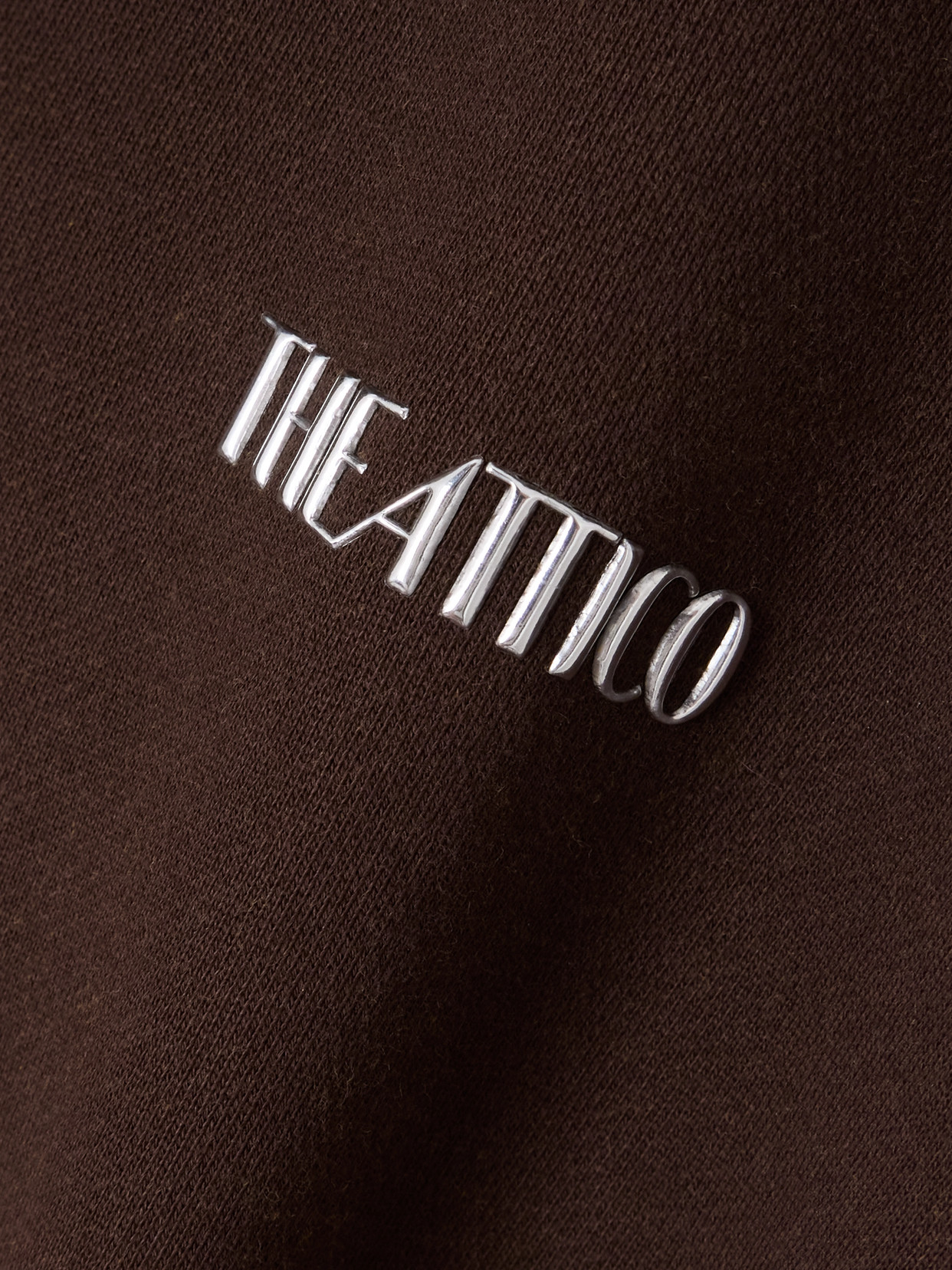 Attico Oversized Embroidered Cotton-jersey Sweatshirt
