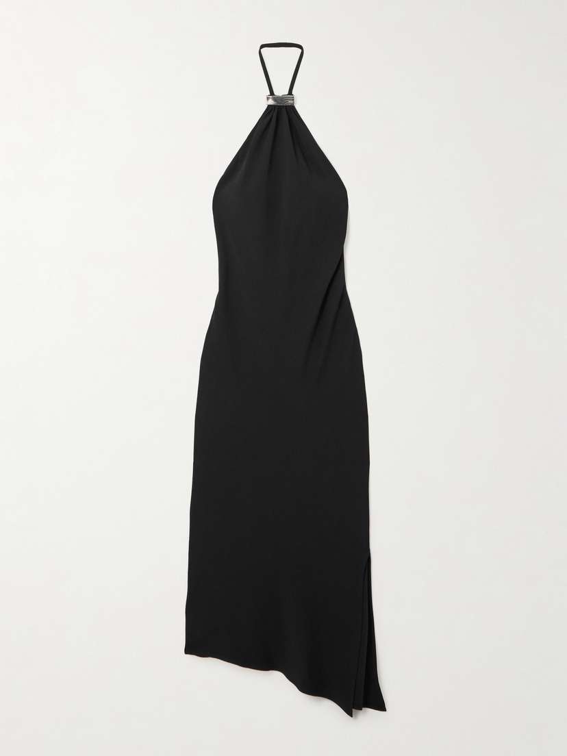 The Attico Halterneck Crepe Midi Dress