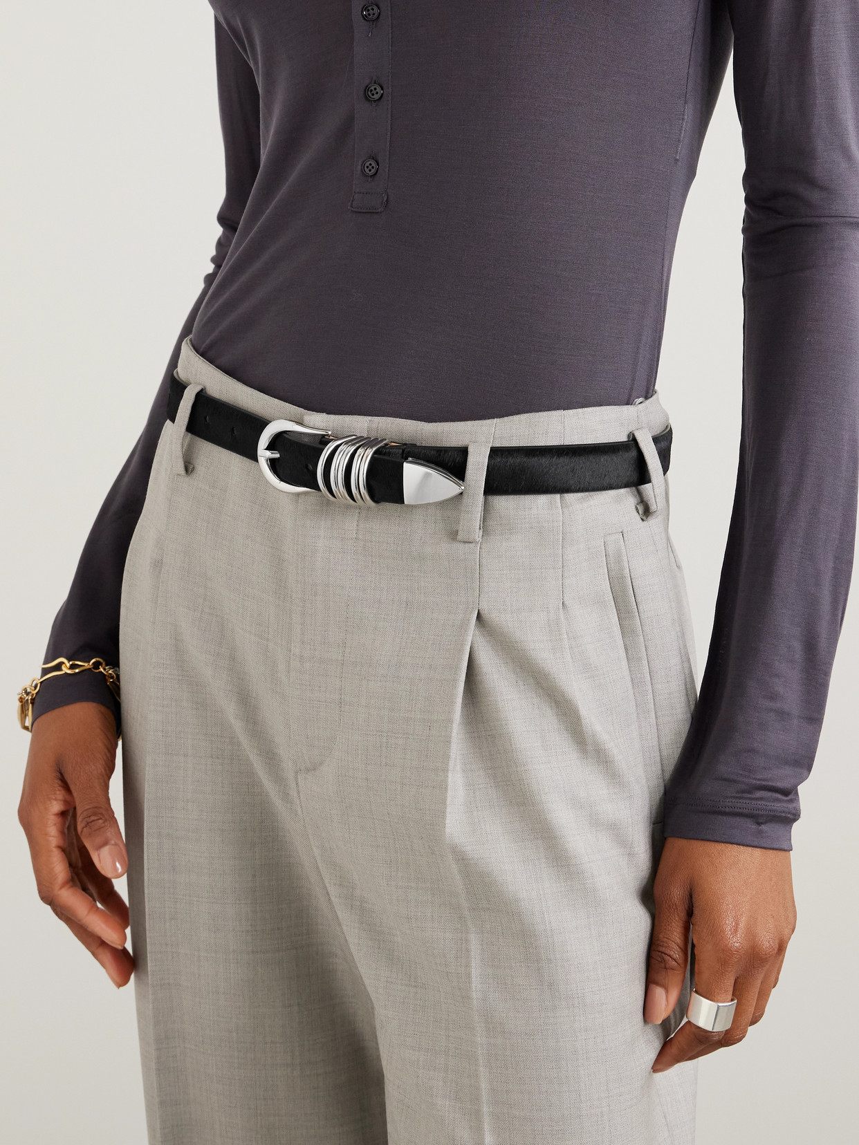 Dehanche Hollyhock Leather Belt
