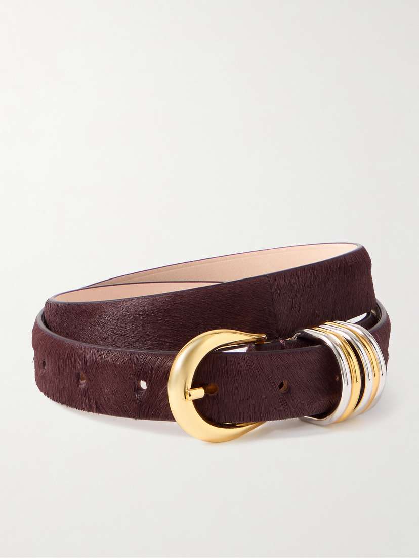 Déhanche Hollyhock Embellished Calf Hair Belt
