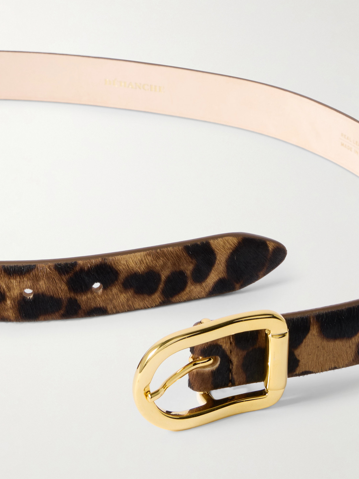 Dehanche Mija Leopard-print Calf Hair Belt