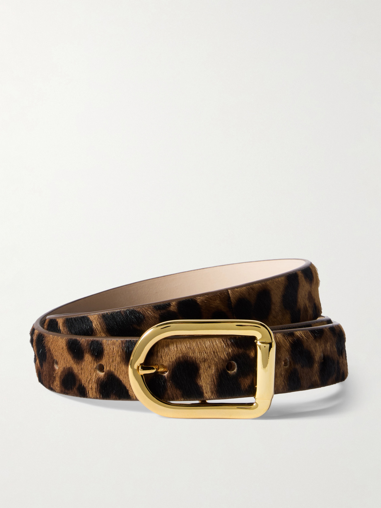 Dehanche Mija Leopard-print Calf Hair Belt In Multi