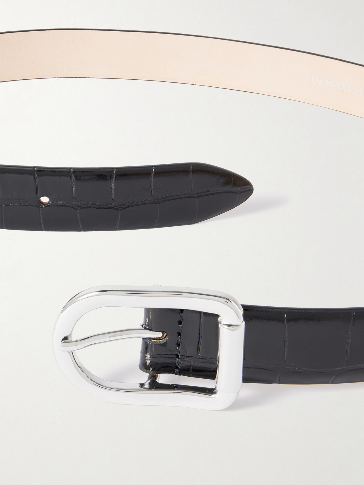 Dehanche Mija Croc-effect Leather Belt