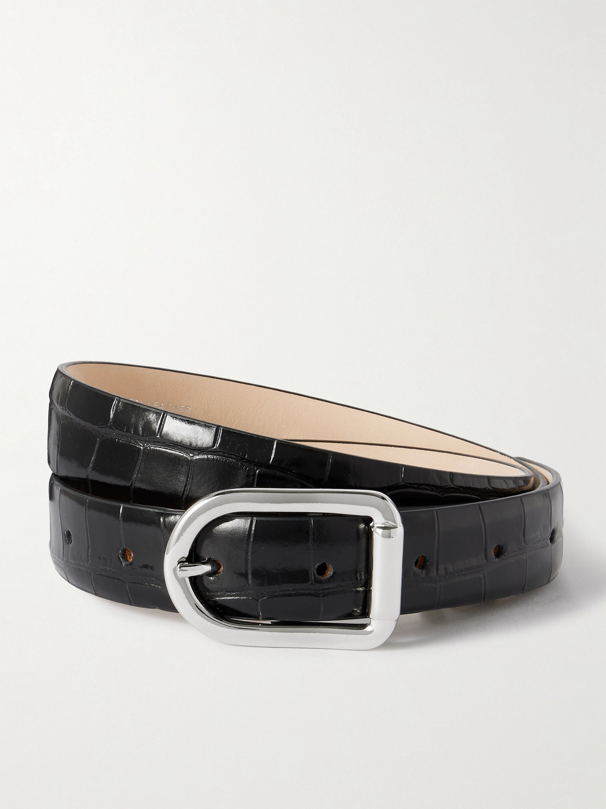Dehanche Mija Croc-effect Leather Belt