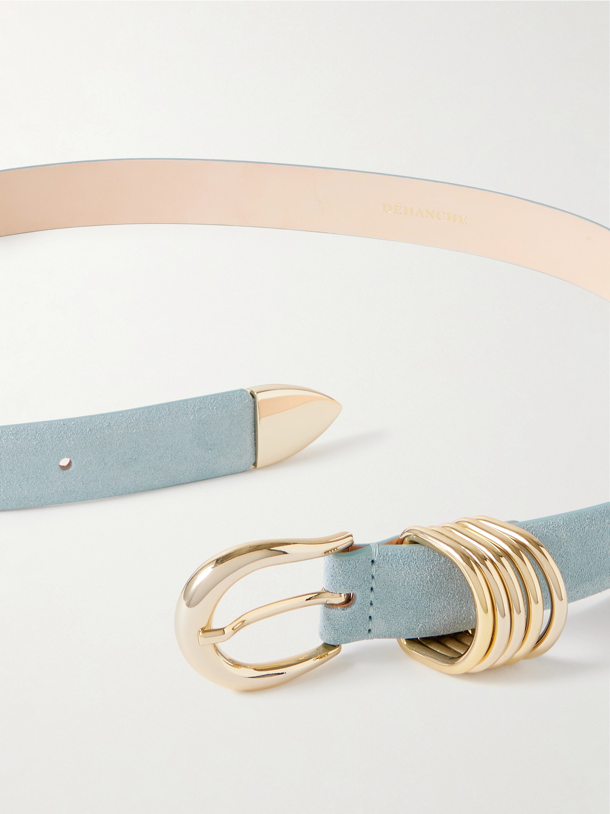 Dehanche Hollyhock Suede Belt In Blue