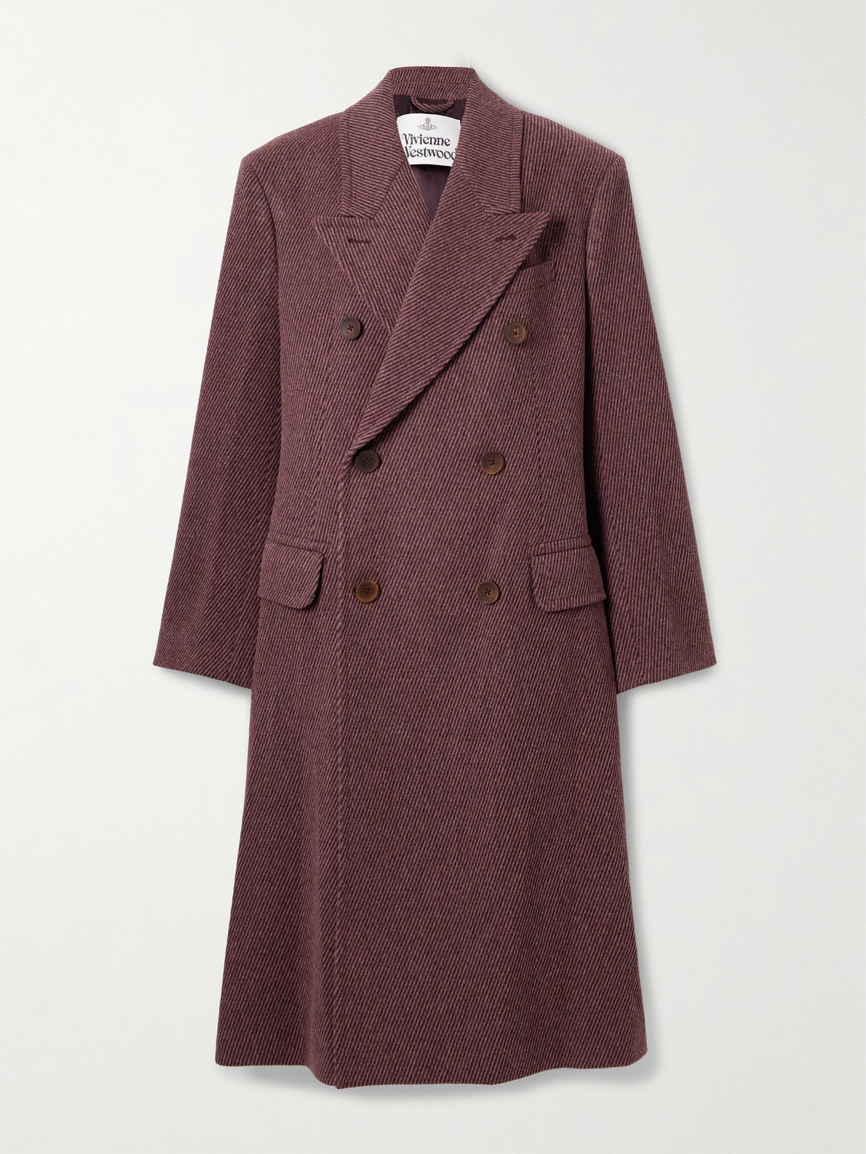 Vivienne Westwood Winston Double-breasted Wool Coat In Brown