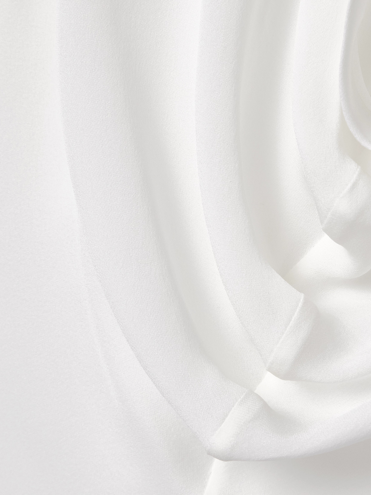 Acne Studios Draped Silk-georgette Blouse In White
