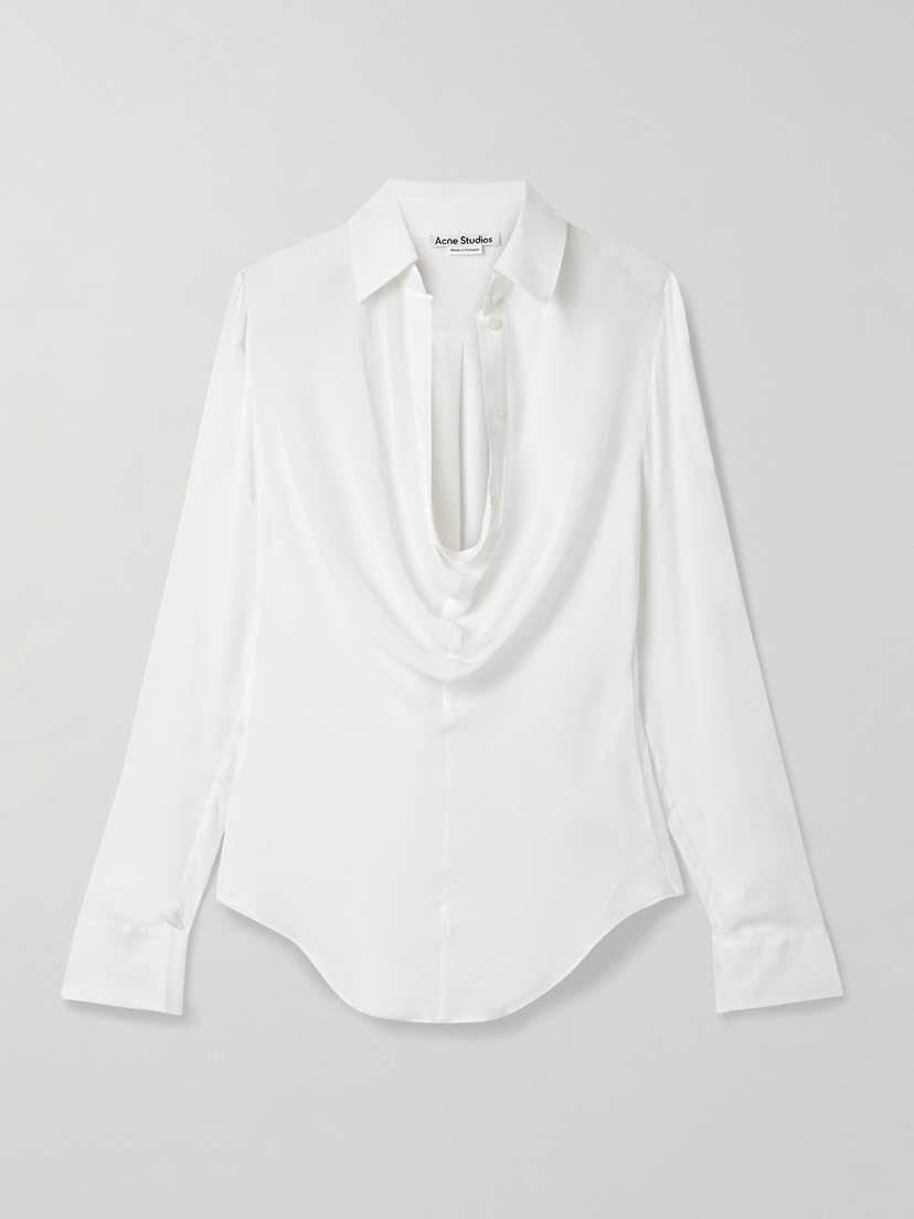 Acne Studios Draped Silk-georgette Blouse