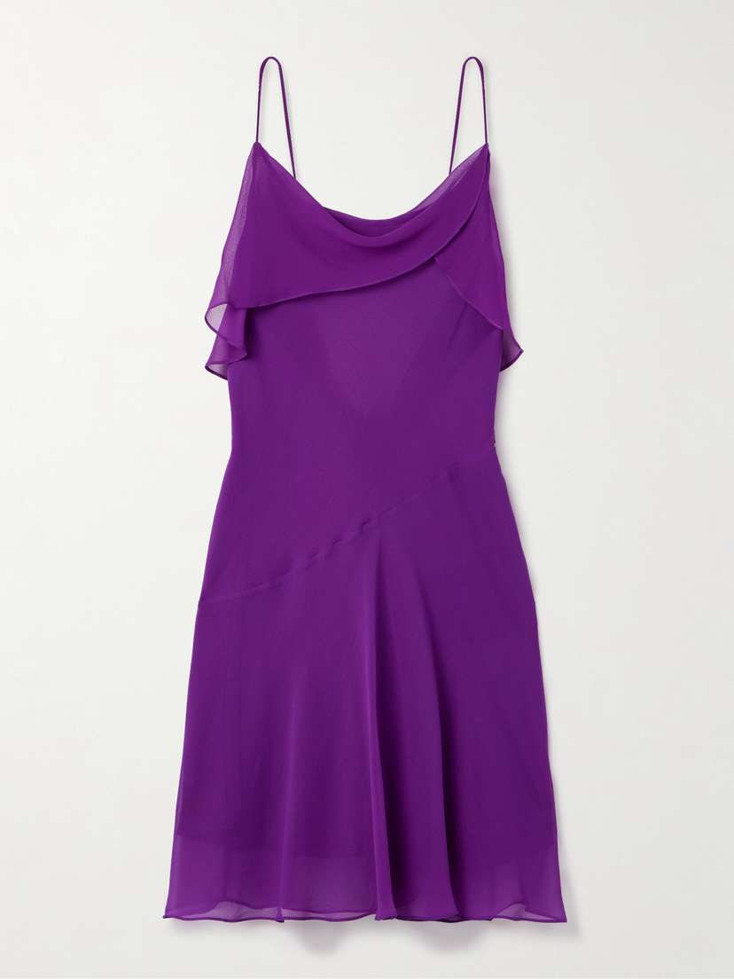 Acne Studios Draped Silk-georgette Mini Dress