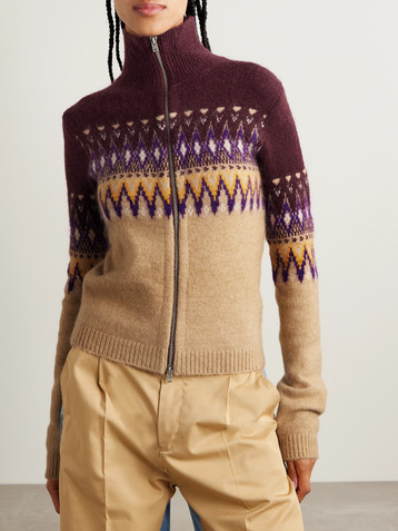 Acne Studios Fair Isle knitted cardigan