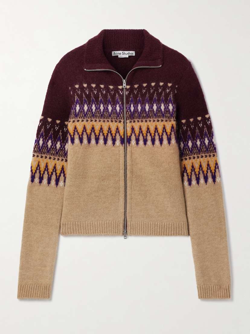 Acne Studios Fair Isle Knitted Cardigan