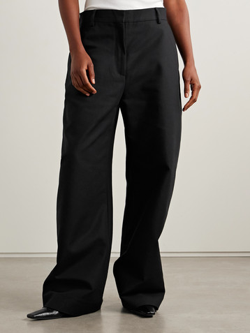 Acne Studios Organic cotton-sateen wide-leg pants