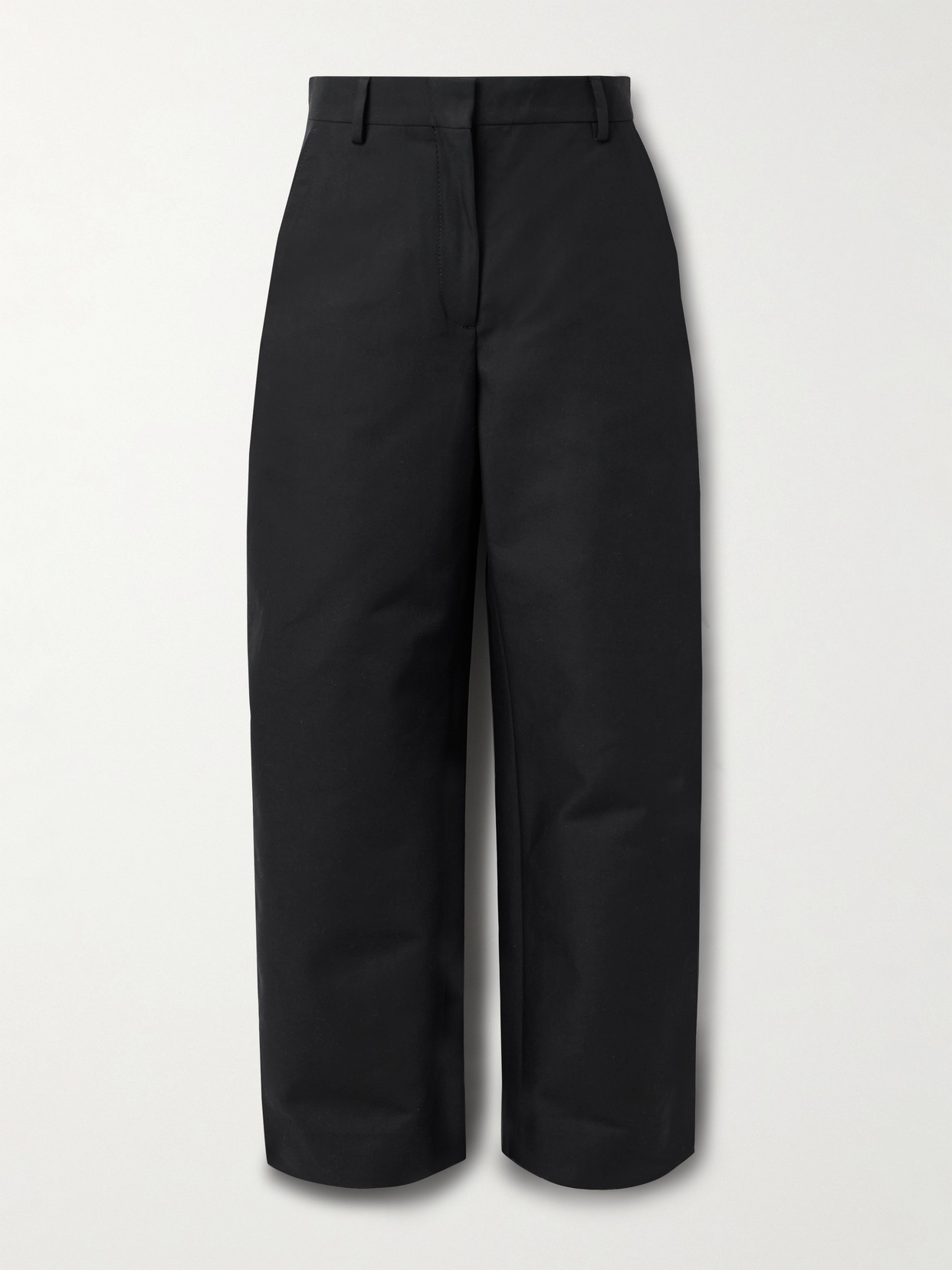 Acne Studios Organic Cotton-sateen Wide-leg Pants In Black