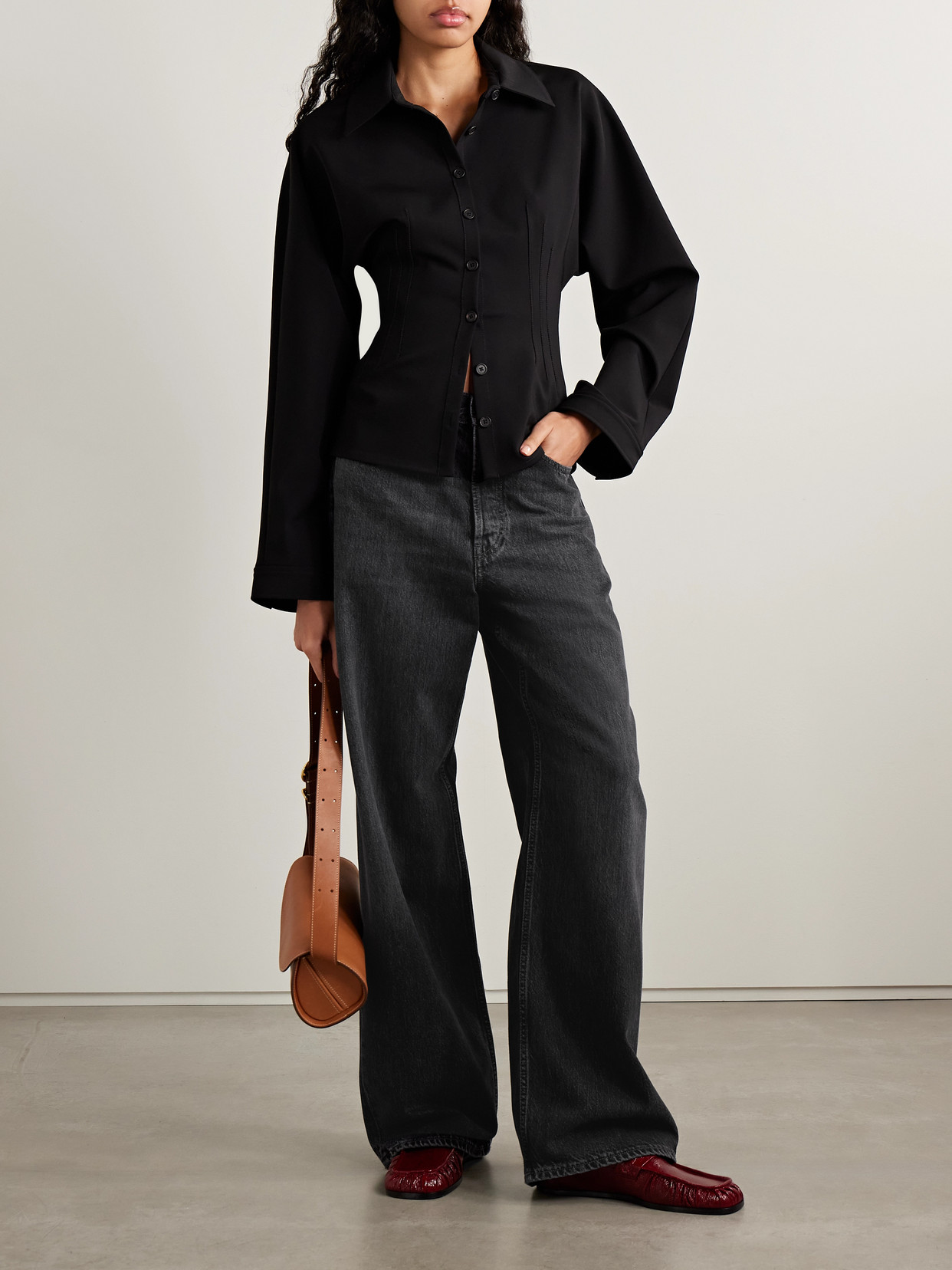 Acne Studios Boyfriend Organic Jeans In Black