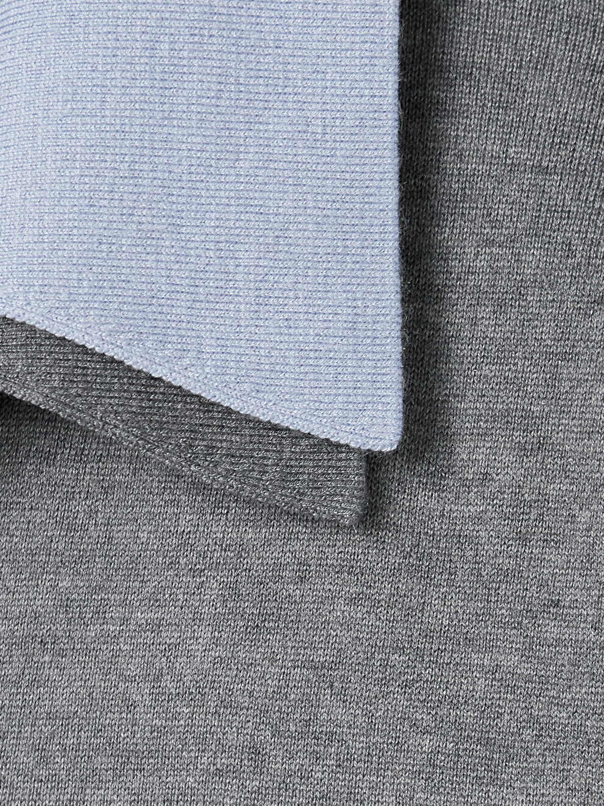 Acne Studios Layered Silk-blend Polo Sweater In Gray