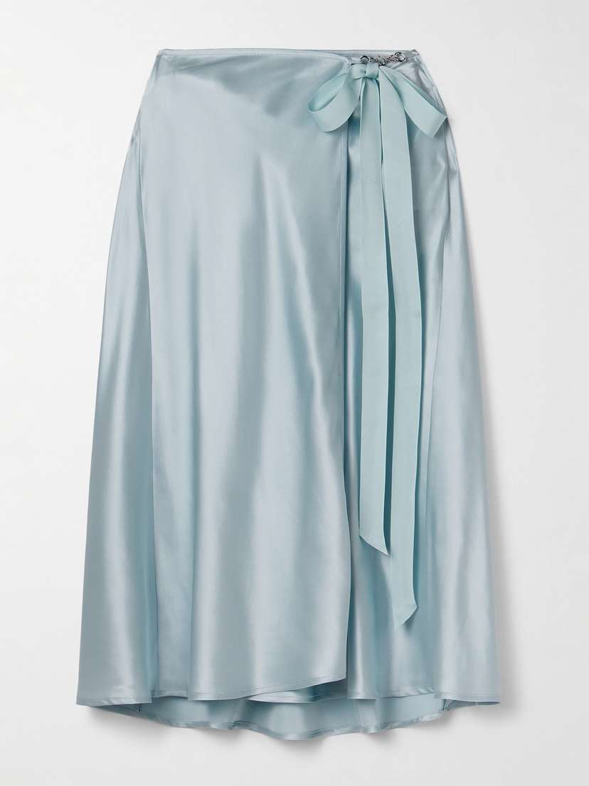 Acne Studios Silk-satin Midi Wrap Skirt
