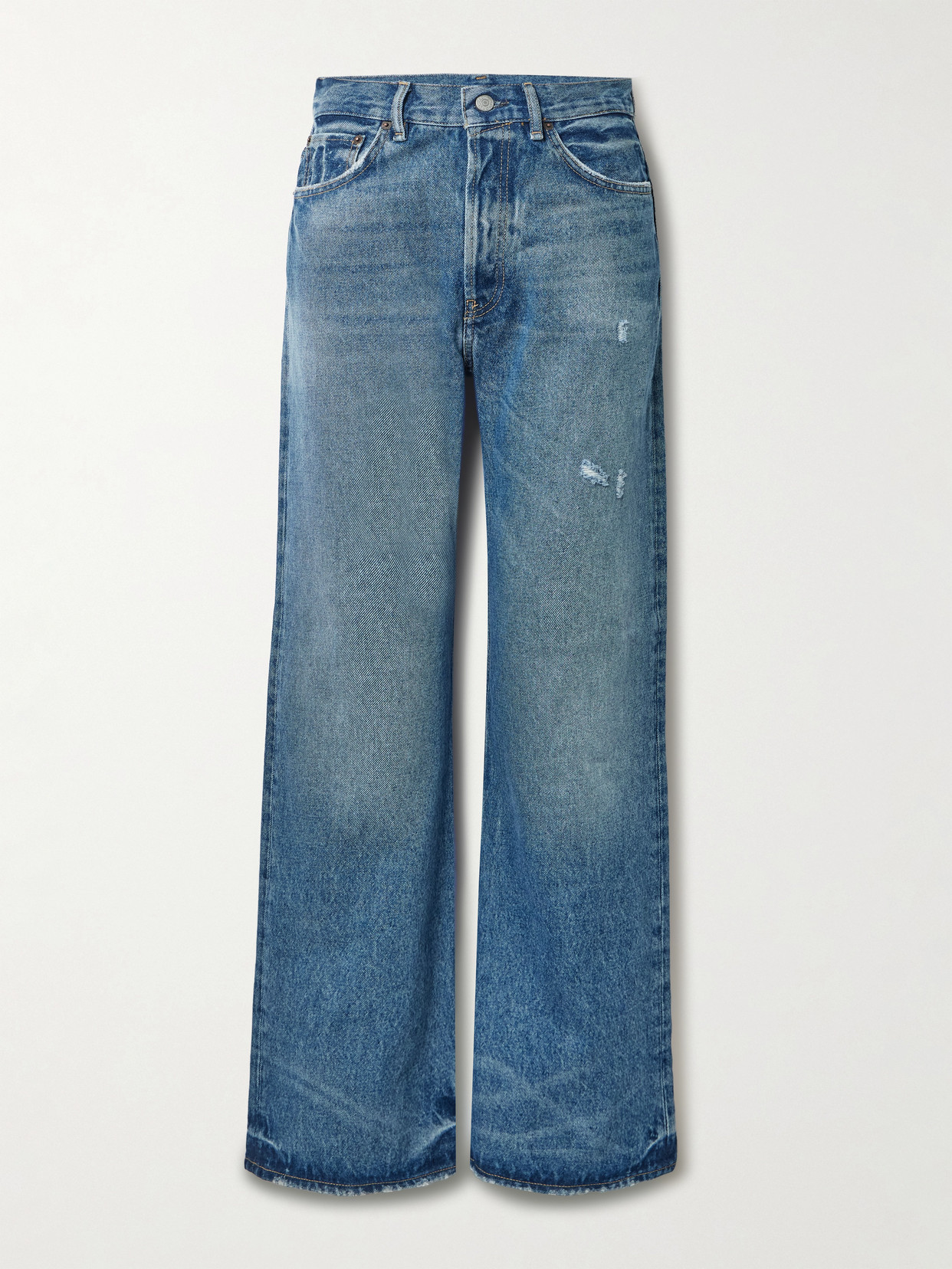 Acne Studios 2021 High-rise Wide-leg Organic Jeans In Blue