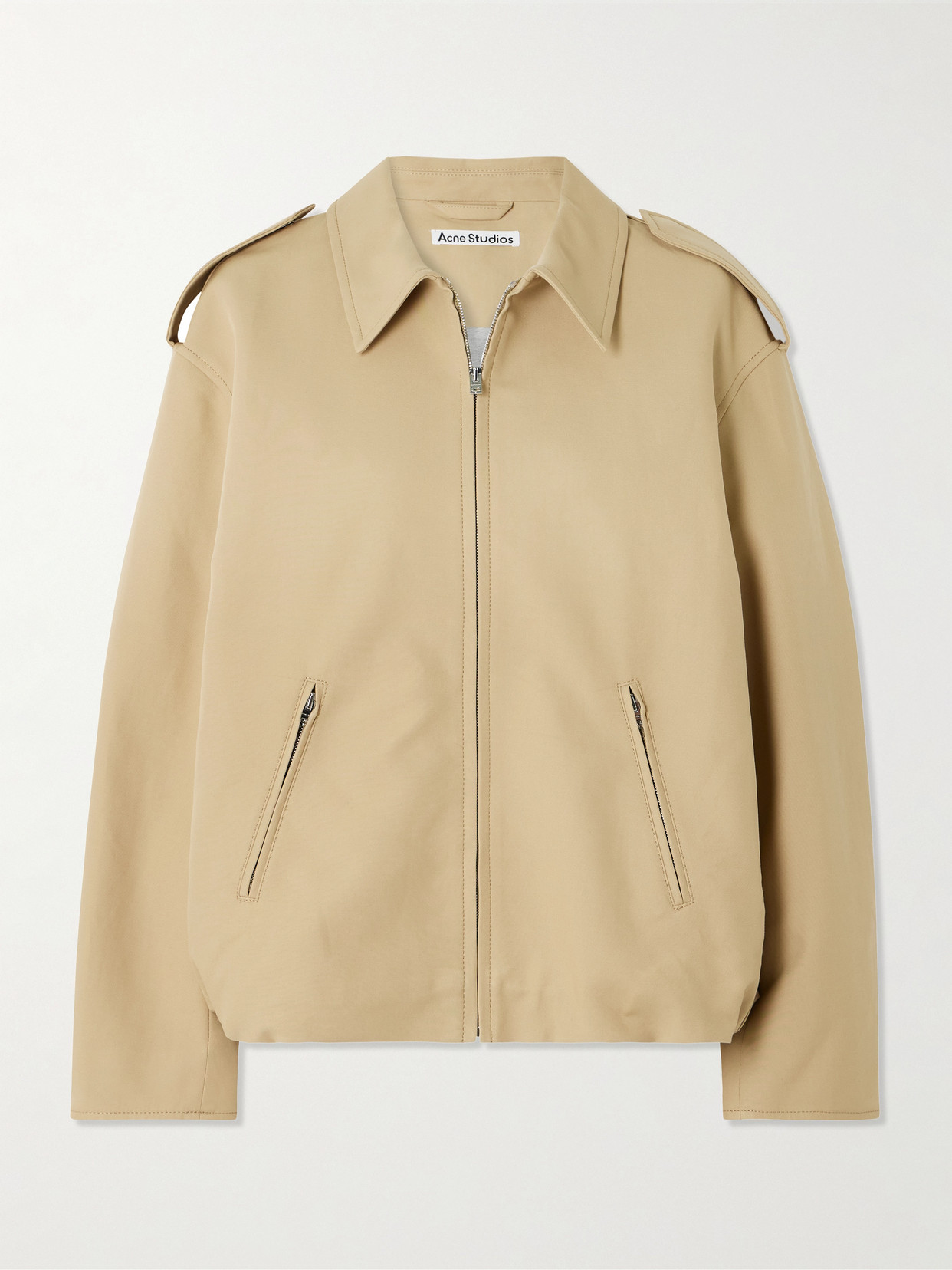 Acne Studios Cotton-dupioni Jacket In Neutral