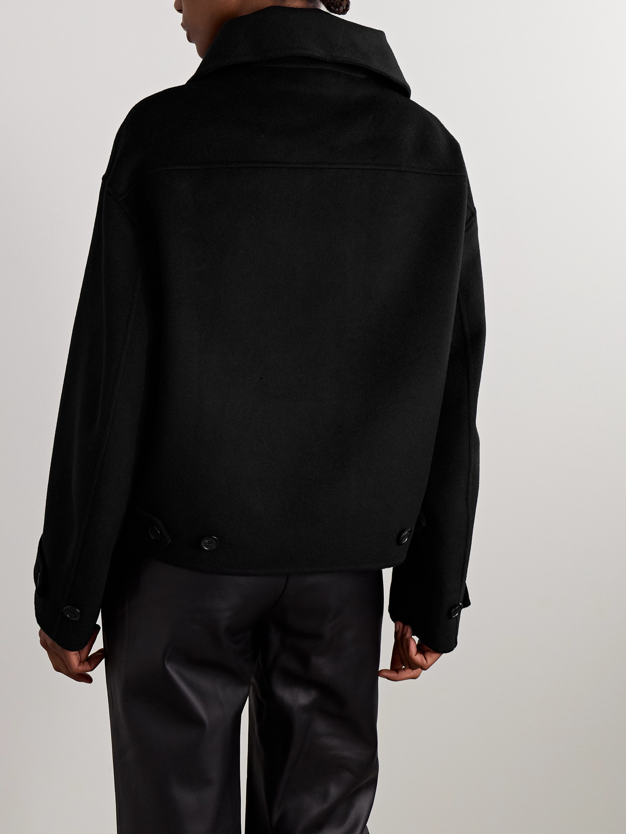 Acne Studios Wool And Cashmere-blend Felt Jacket In Black
