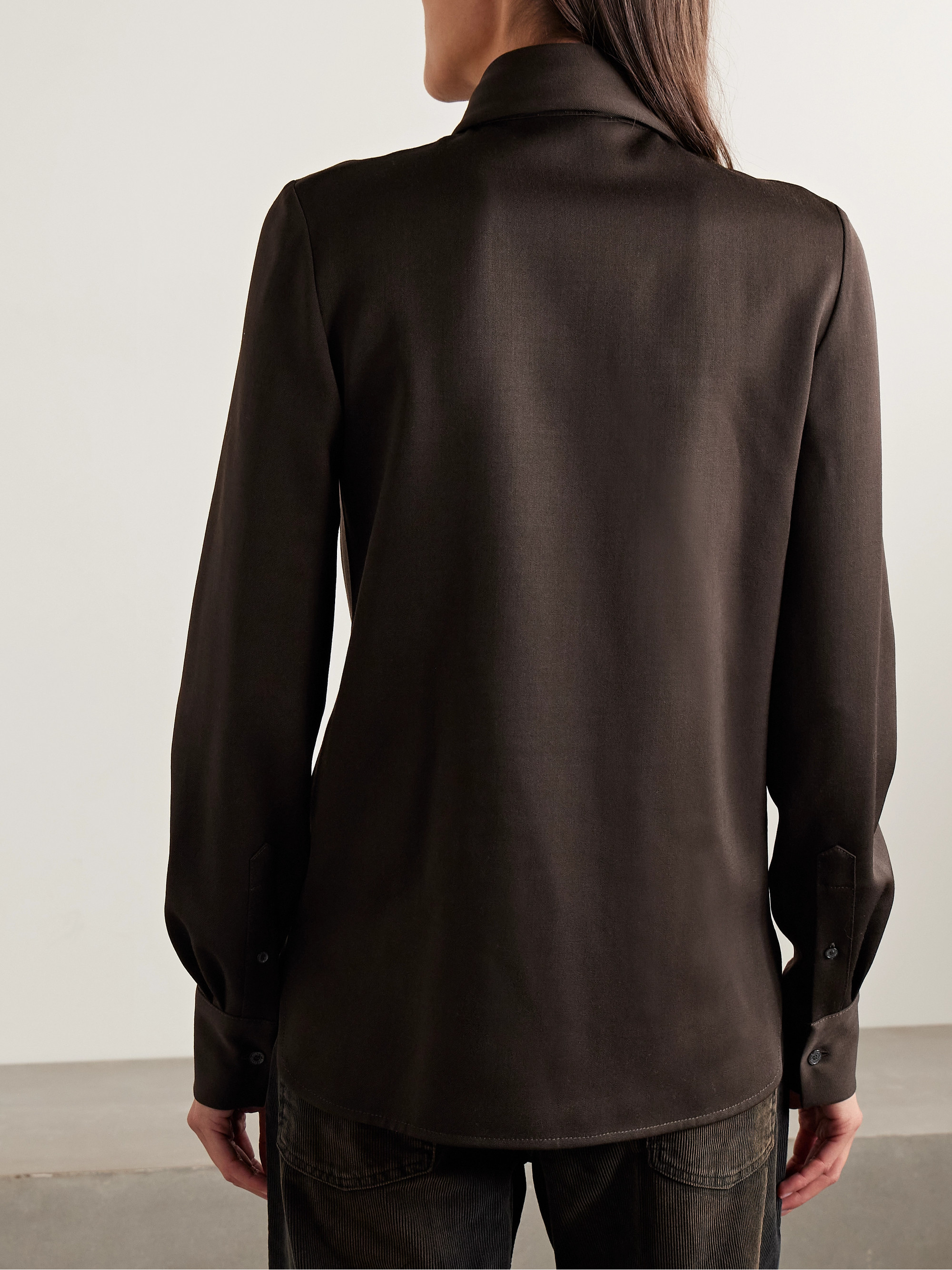 Acne Studios - Tie-detailed wool-twill shirt | Plush