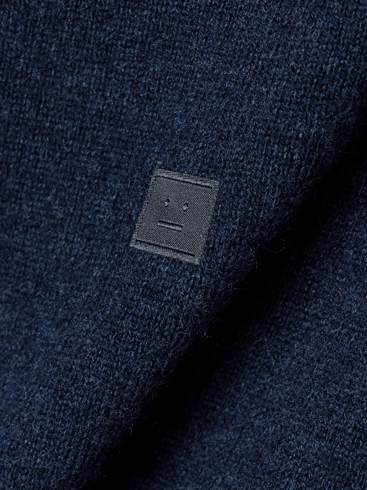 Acne Studios Appliquéd Wool Cardigan In Blue