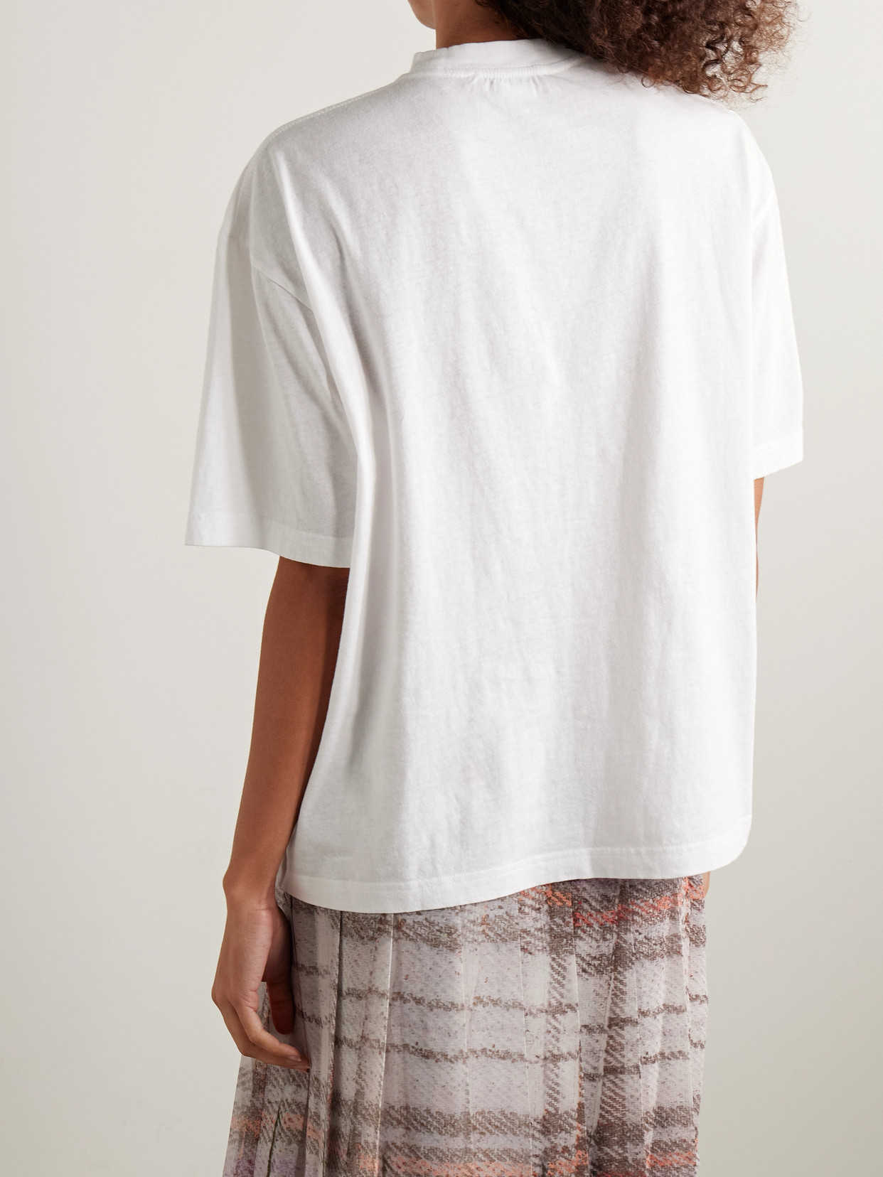 Acne Studios Trompe-l'œil Printed Organic Cotton-jersey T-shirt In White