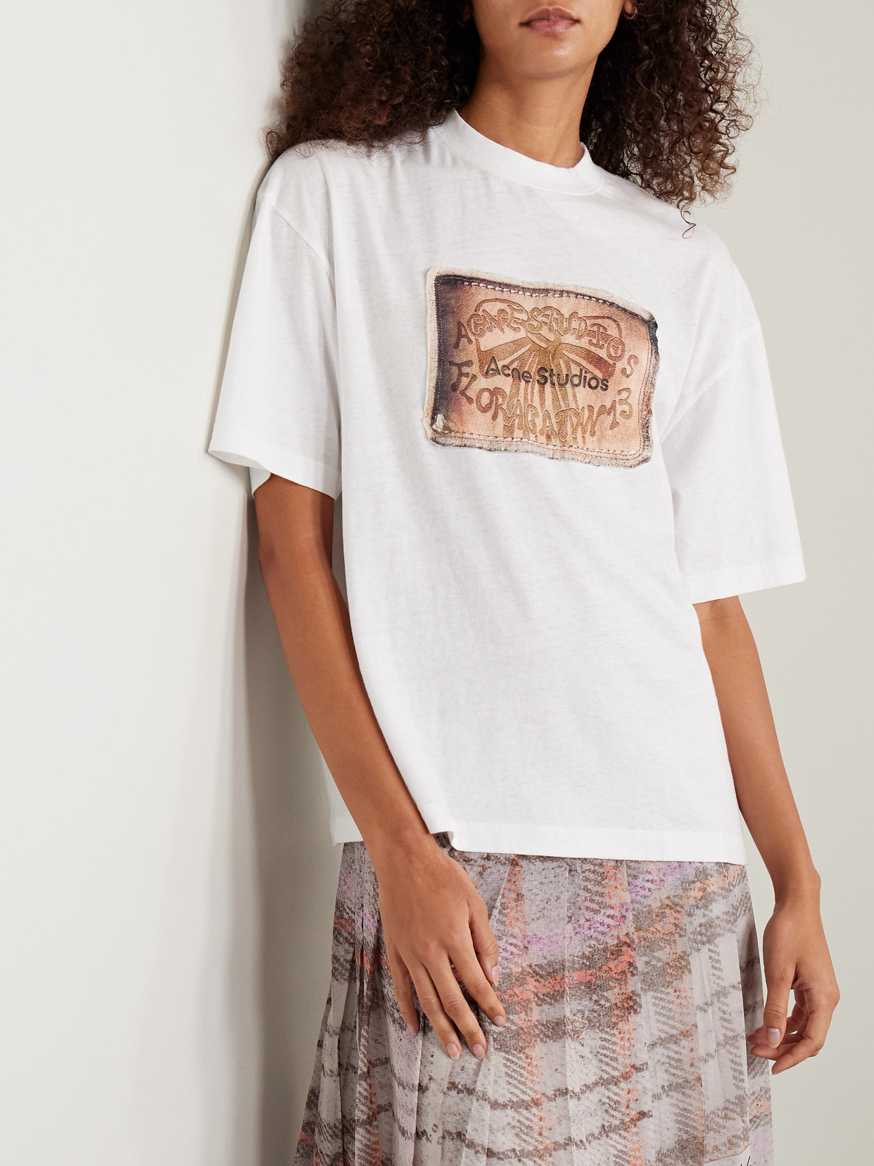 Acne Studios Trompe-l'œil Printed Organic Cotton-jersey T-shirt In White