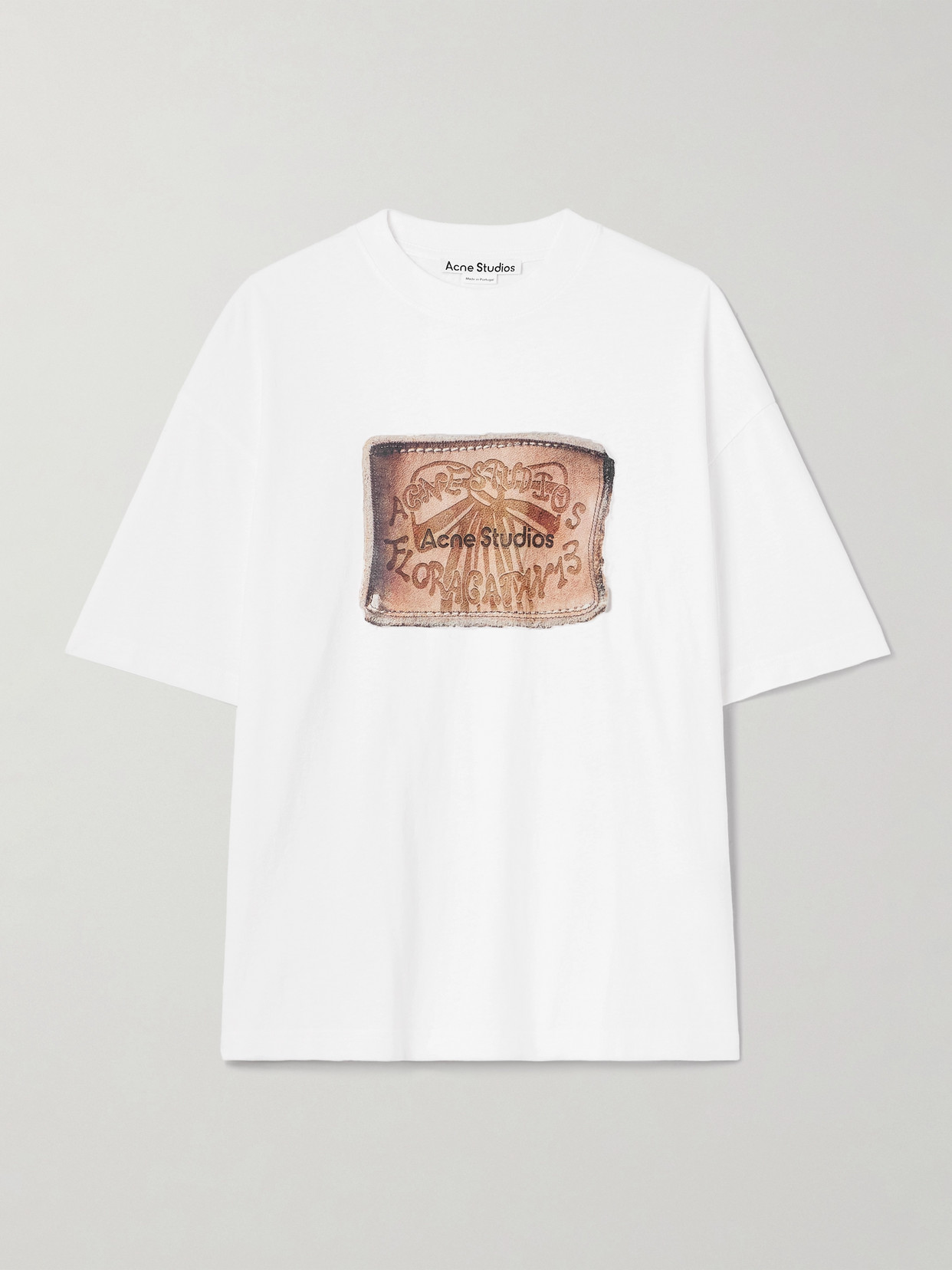 Acne Studios Trompe-l'œil Printed Organic Cotton-jersey T-shirt In White