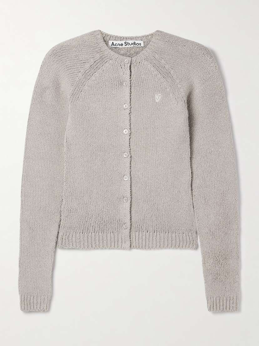 Acne Studios Embroidered Organic Cotton-blend Cardigan